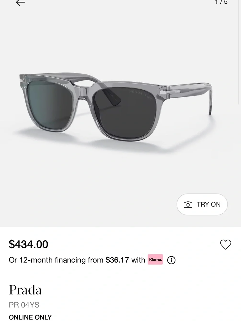 Authentic Prada PR 04YS Sunglasses